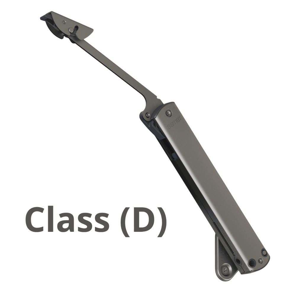 Mécanisme Slim  pour porte relevable, classe D
